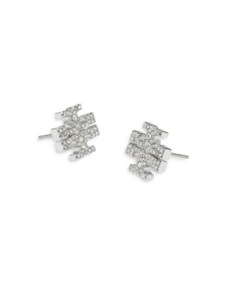 Icon Pav&eacute; Stud Earrings