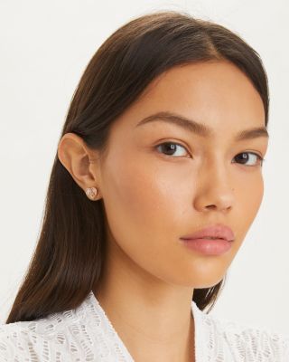 Forget Me Not Heart Stud Earrings