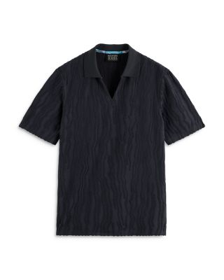 Scotch & Soda - Jacquard Open Collar Terry Polo Shirt