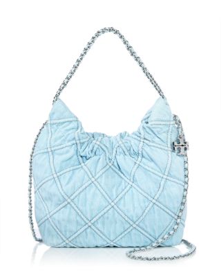 Tory Burch - Mini Fleming Denim Hobo Bag