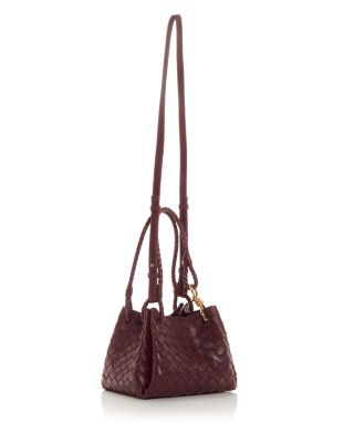 Small Parachute Intrecciato Leather Shoulder Bag