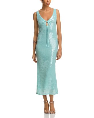 knee length dresses for ladies THE SAPPHIRE SEQUIN DRESS  MISHA