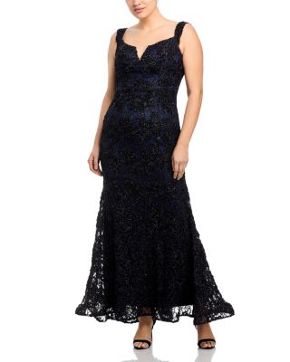 Off-the-Shoulder Embellished Lace Gown - Exclusive