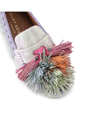 Women&#39;s Pom Pom Moccasin Loafer Flats