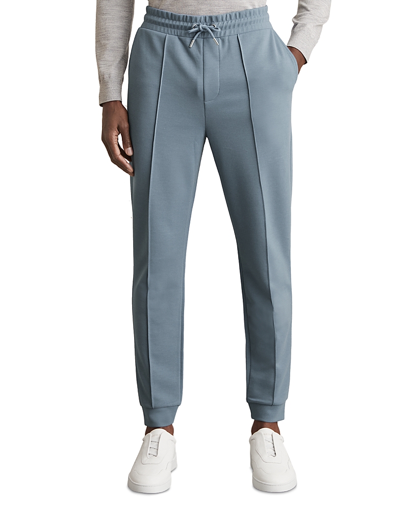 REISS PREMIERE REGULAR FIT INTERLOCK DRAWSTRING JOGGER PANTS