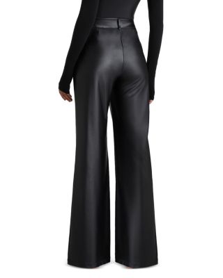 Matte Metallic Wide Leg Trousers
