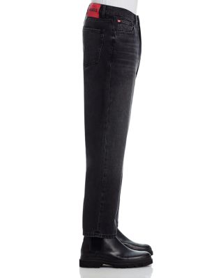 Relaxed Tapered Jeans in Charcoal Gray