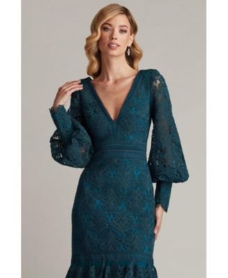 Aponi Tiered Embroidered Gown