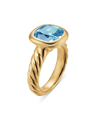 DY Mercer Stone Ring in 18K Yellow Gold with Gemstone, 10mm