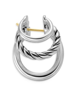 DY Mercer Three Row Hoop Earrings in Sterling Silver, 21mm