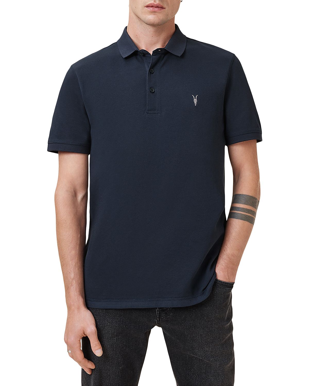 Allsaints Reform Cotton Slim Fit Polo Shirt