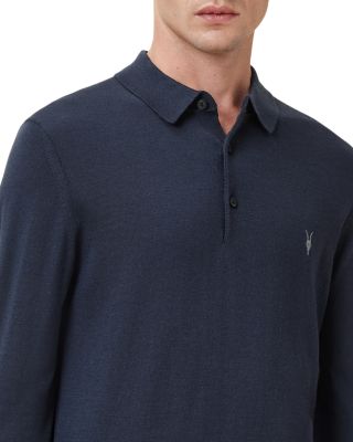 Mode Regular Fit Merino Wool Long Sleeve Polo Sweater