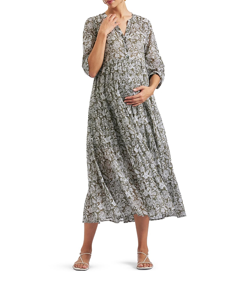 RIPE MATERNITY EZRA TIERED DRESS