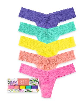 Hanky Panky Signature Lace Low Rise Thongs, Set of 5