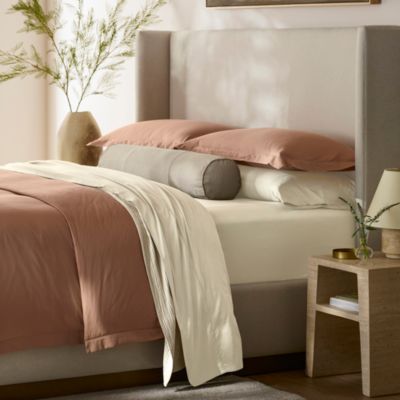 Signature Organic Cotton Hemmed Duvet Set, Full/Queen