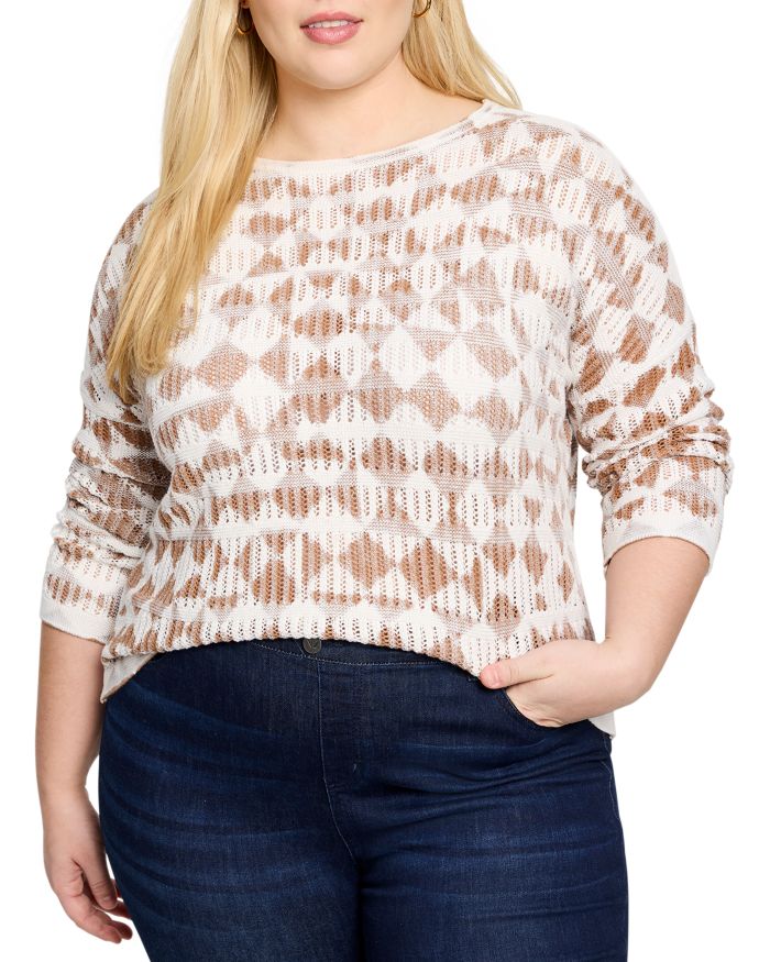 Plus Textured Diamond Sweater