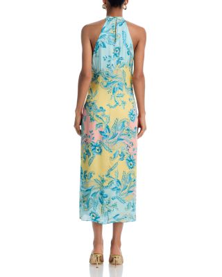 Printed Halter Midi Dress - Exclusive 