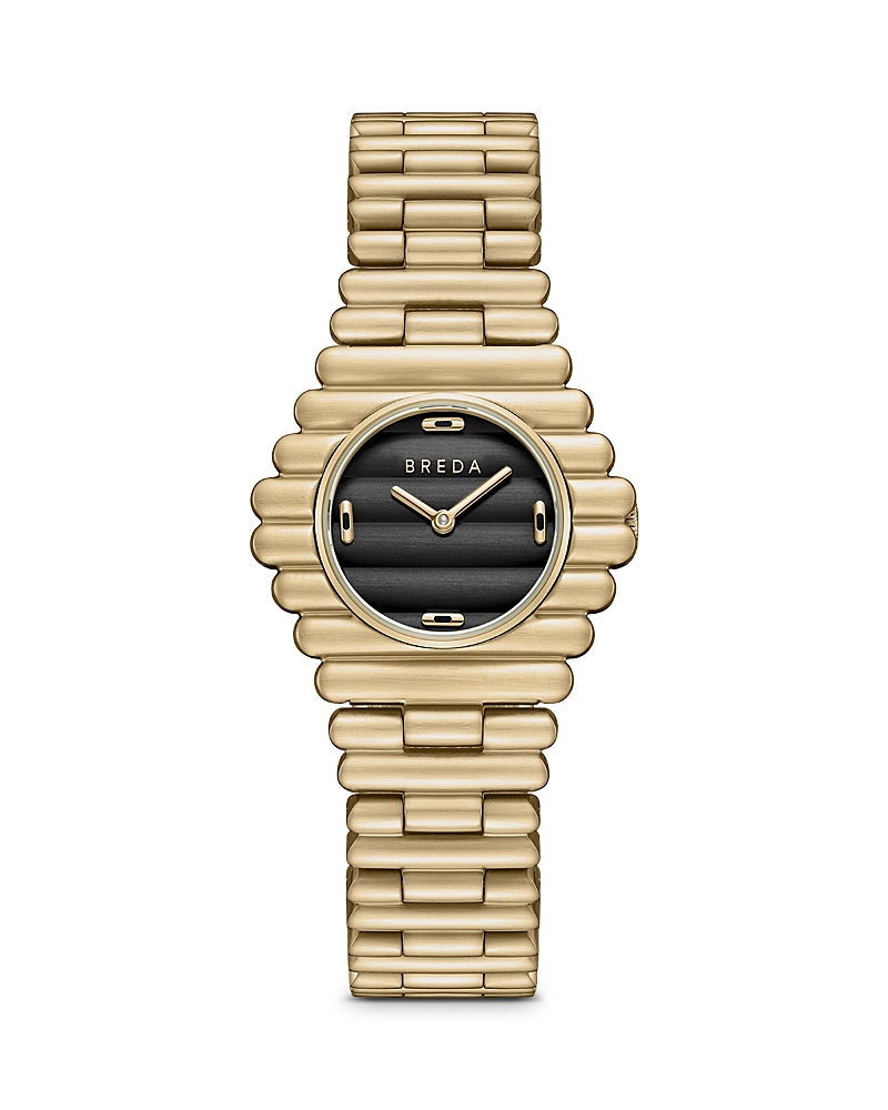 Breda The Coda Midnight Black Bracelet Watch, 32mm In Black/gold