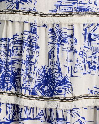 City Palm Fringe Trim Top - Exclusive & Midi Skirt - Exclusive