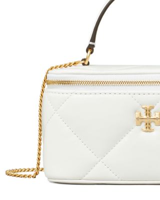 Kira Diamond Quilted Leather Vanity Bag
