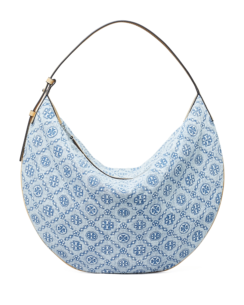 TORY BURCH T MONOGRAM DENIM BALLOON BAG