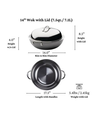 NanoBond&amp;reg; Molecular Titanium 7.5qt 14&amp;quot; Wok with Dome Lid