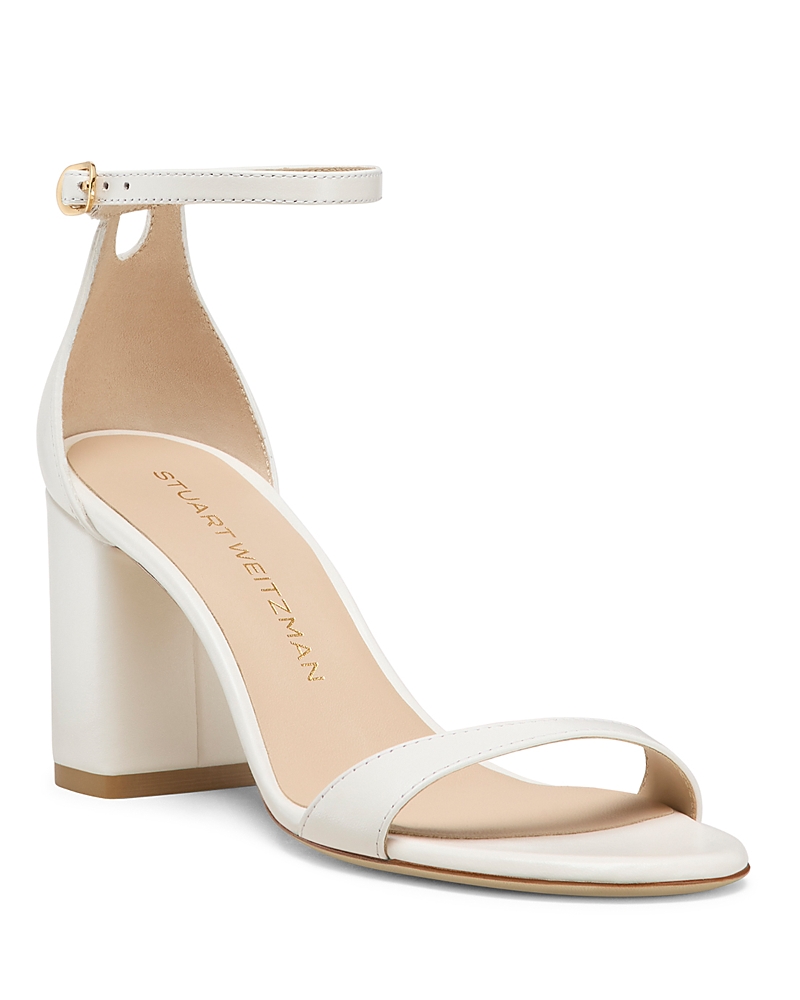 Stuart Weitzman Women's Nudist Block 75 Sandals In Cream