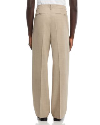 Regular Fit Wide Leg Wool Pants