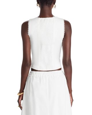 Claire Sleeveless Button Top