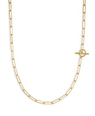 DY Madison Elongated Chain Necklace in 18K Yellow Gold, 18"