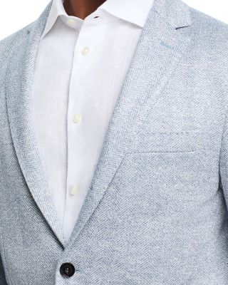 Linen, Silk, & Cotton Herringbone Jersey Soft Jacket