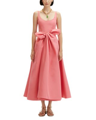 Oscar de la Renta - Sleeveless Scoop Neck Bow Detail Dress