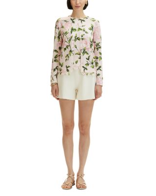 English Rose Print Cardigan  