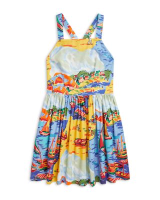 Polo Ralph Lauren - Girls' Riviera-Print Cotton Dress - Little Kid, Big Kid