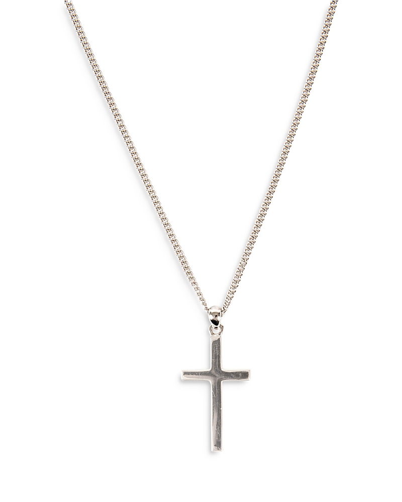 Serge Denimes Sterling Silver Cross Necklace In Silver