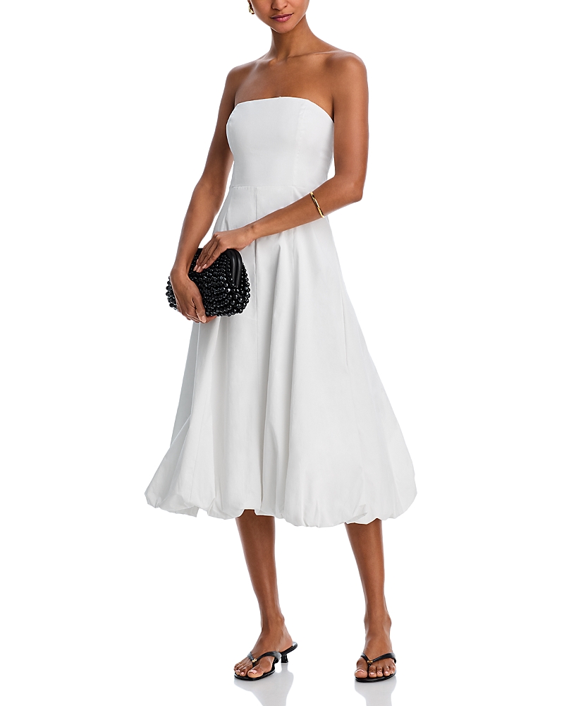 Aqua Strapless Midi Bubble Dress - Exclusive