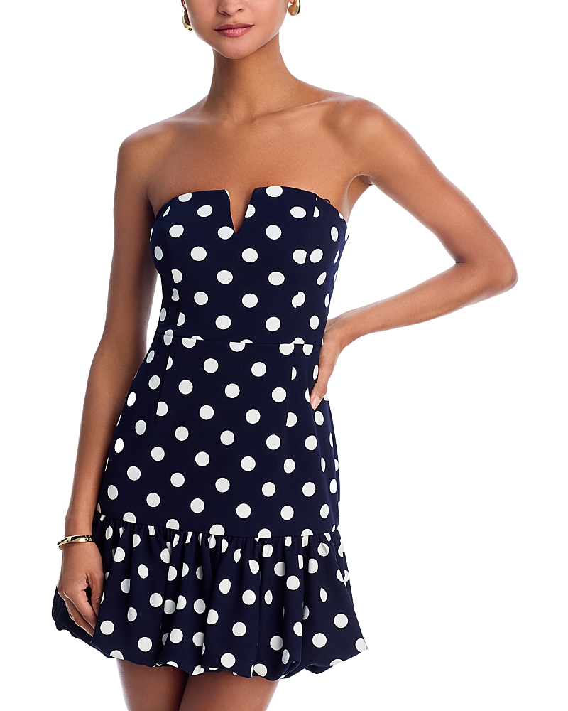 AQUA POLKA DOT BUBBLE DRESS - EXCLUSIVE