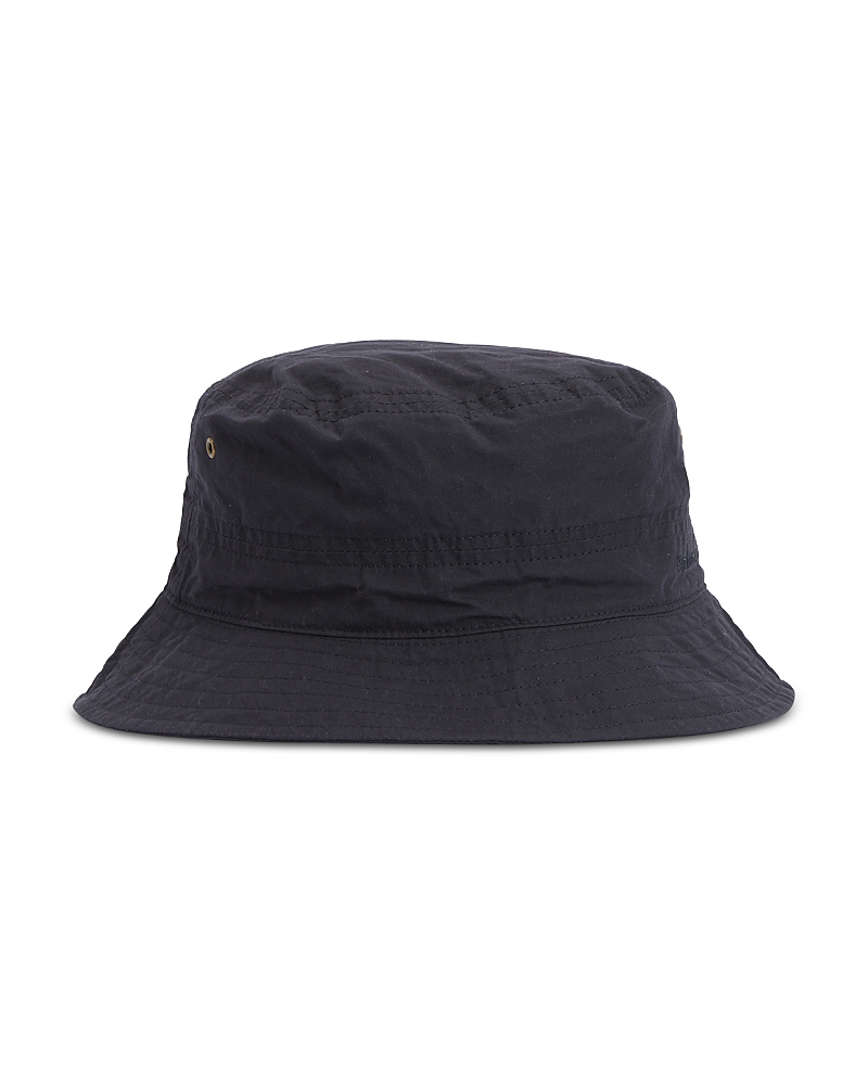 Barbour Waxed Cotton Bucket Hat In Navy
