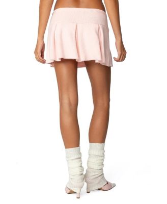 Easter Pleated Knit Mini Skirt