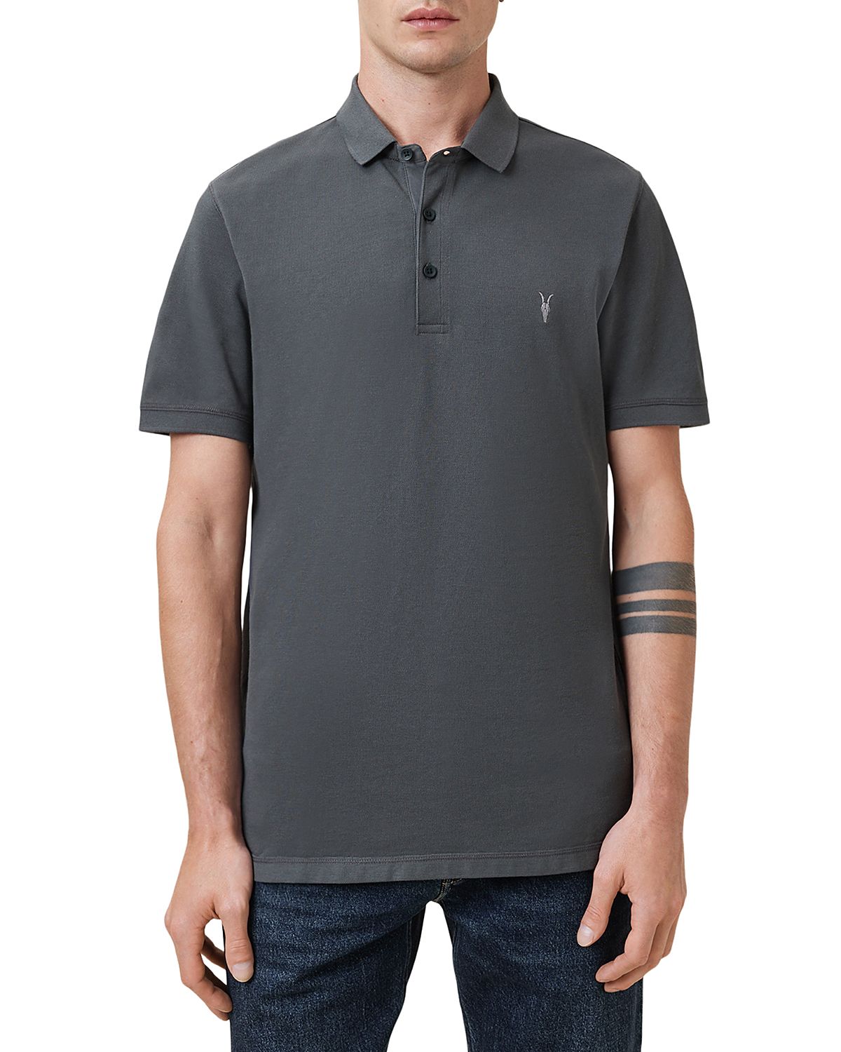 Allsaints Reform Cotton Slim Fit Polo Shirt