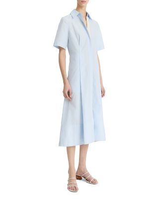 Short Sleeve Poplin Shirt Dress