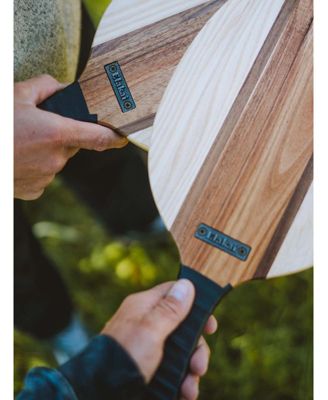 Natural Premium Hardwoods Two Player Patroller Paddle Ball Set