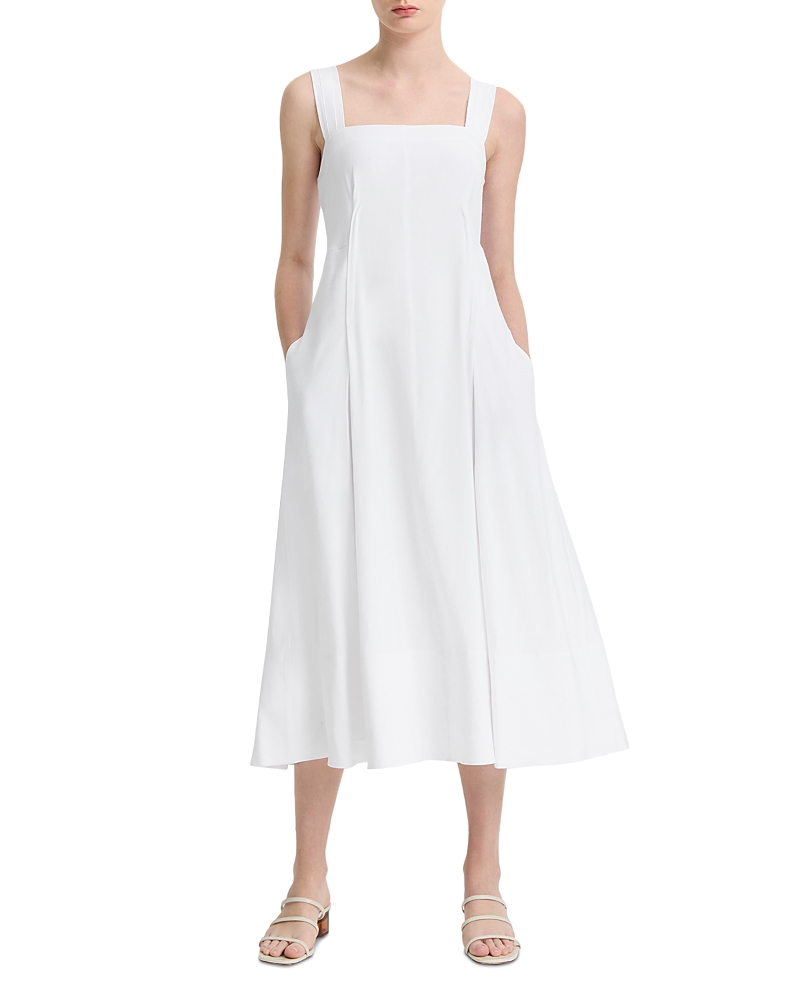 Vince Square Neck Sleeveless Maxi Dress In White