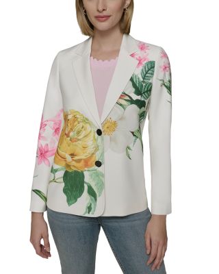 KARL LAGERFELD PARIS - Placed Floral Print Blazer
