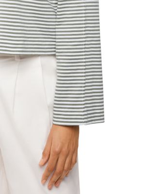 Striped Long Sleeve Crop Tee