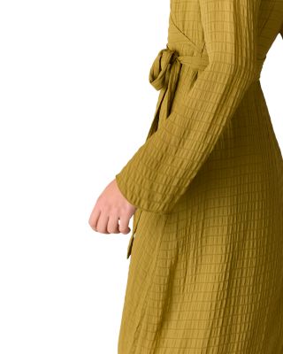 Alex Textured Wrap Midi Dress