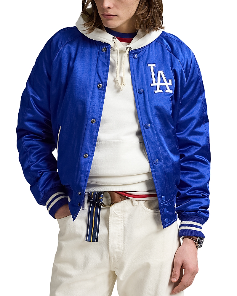 Polo Ralph Lauren Dodgers Satin Jacket In Rugby Royal