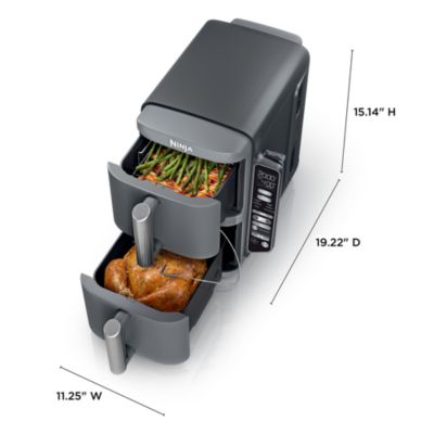 DoubleStack 2 Basket 10 Qt Air Fryer With Smart Thermometer