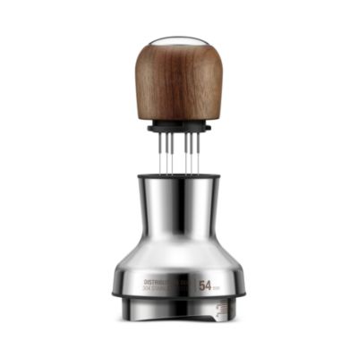 54mm 2 in 1 Wood Espresso Tamper Distribution Tool