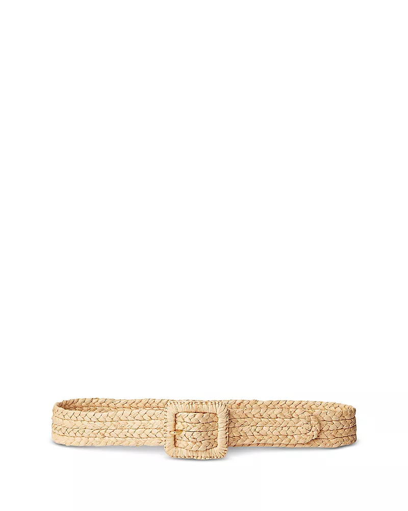 Lauren Ralph Lauren Raffia Wide Belt